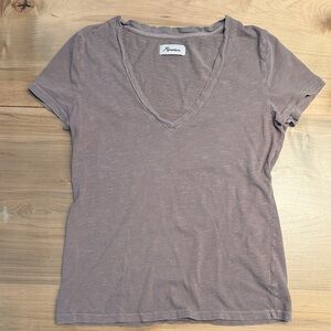 Tyler Deep V-Neck Baby Slub Short Sleeve Tee